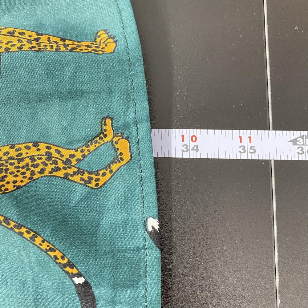 NWT ModCloth Dress Womens Small Green Cheetah AnimalPrint FitFlare Cotton Pocket - Picture 11 of 13